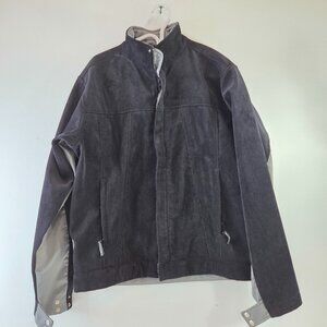 Sunice Weather Men's Black Corduroy with Gray Accents Jacket Size Medium